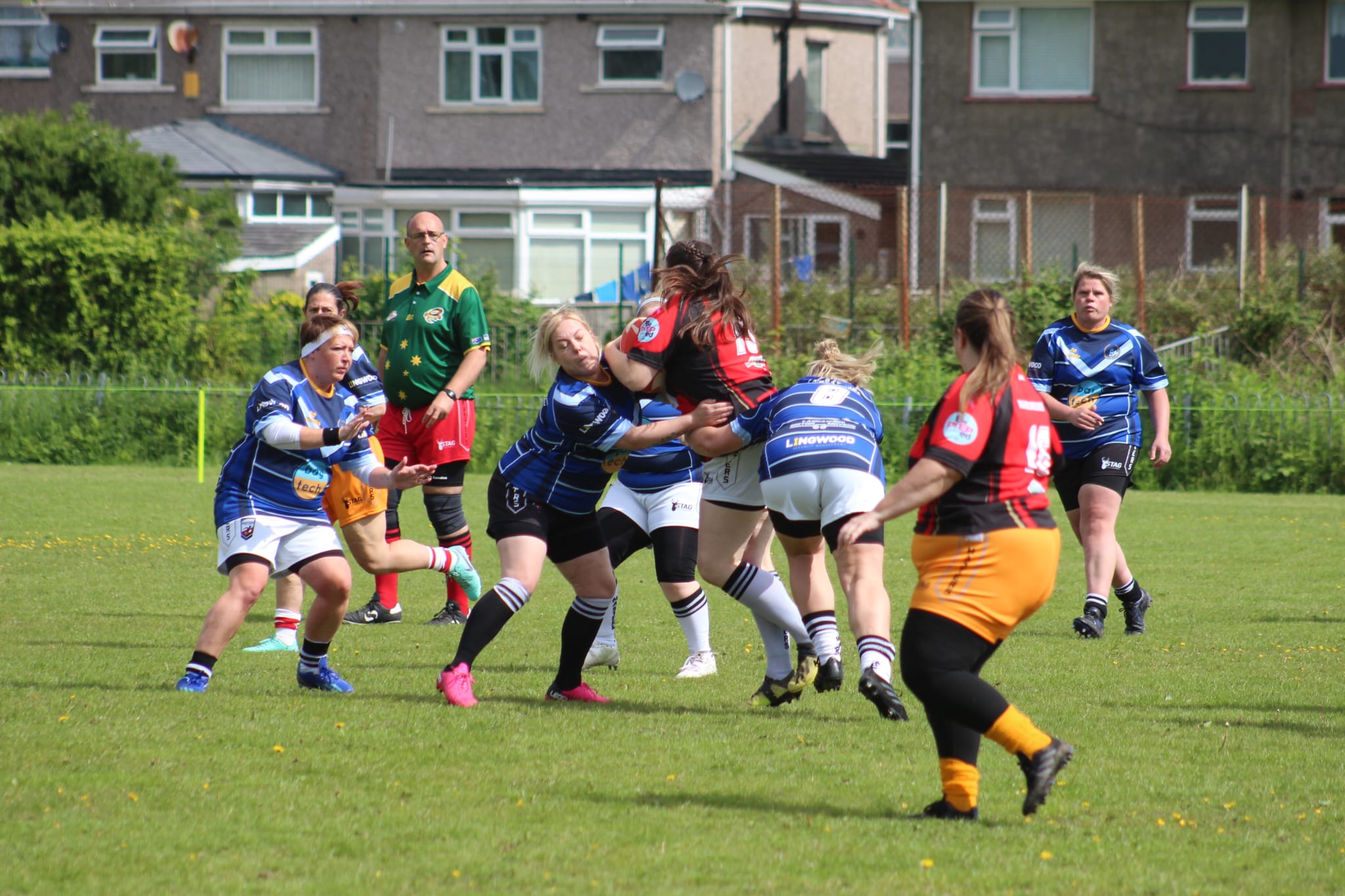 Heysham Atoms women’s Masters players in a match