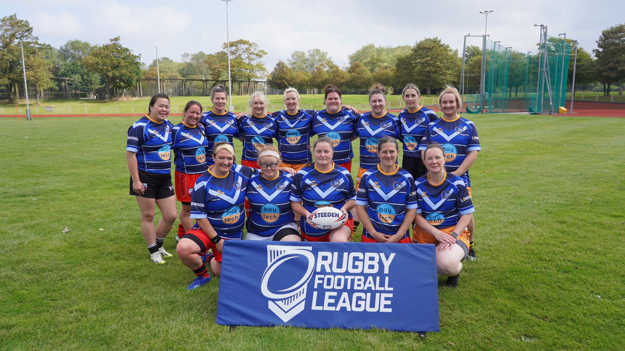 Heysham Atoms women’s Masters team together on the pitch